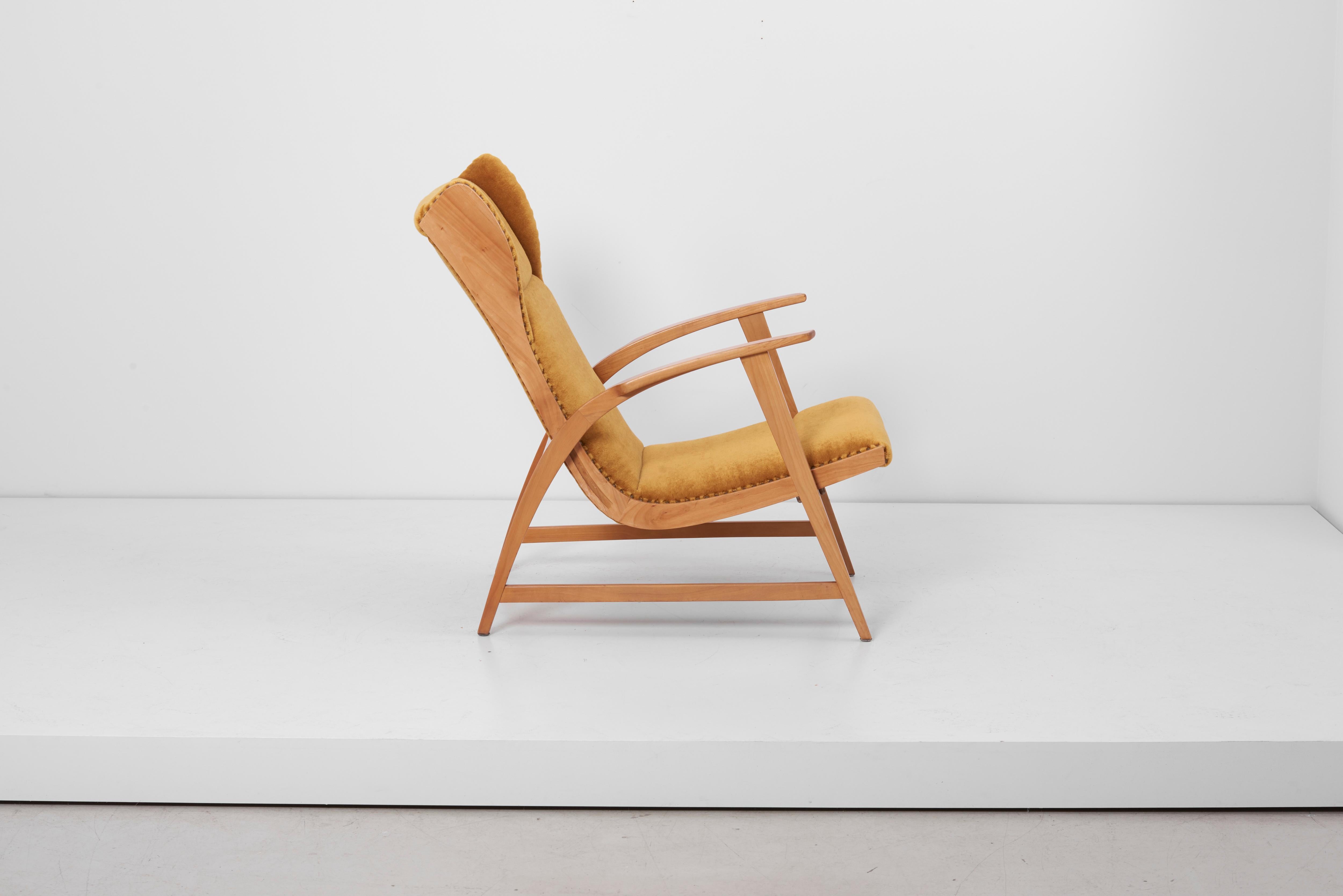 Antimott Lounge Chair by Wilhelm Knoll in Mohair Fabric, Germany, 1950s In Excellent Condition In Berlin, DE