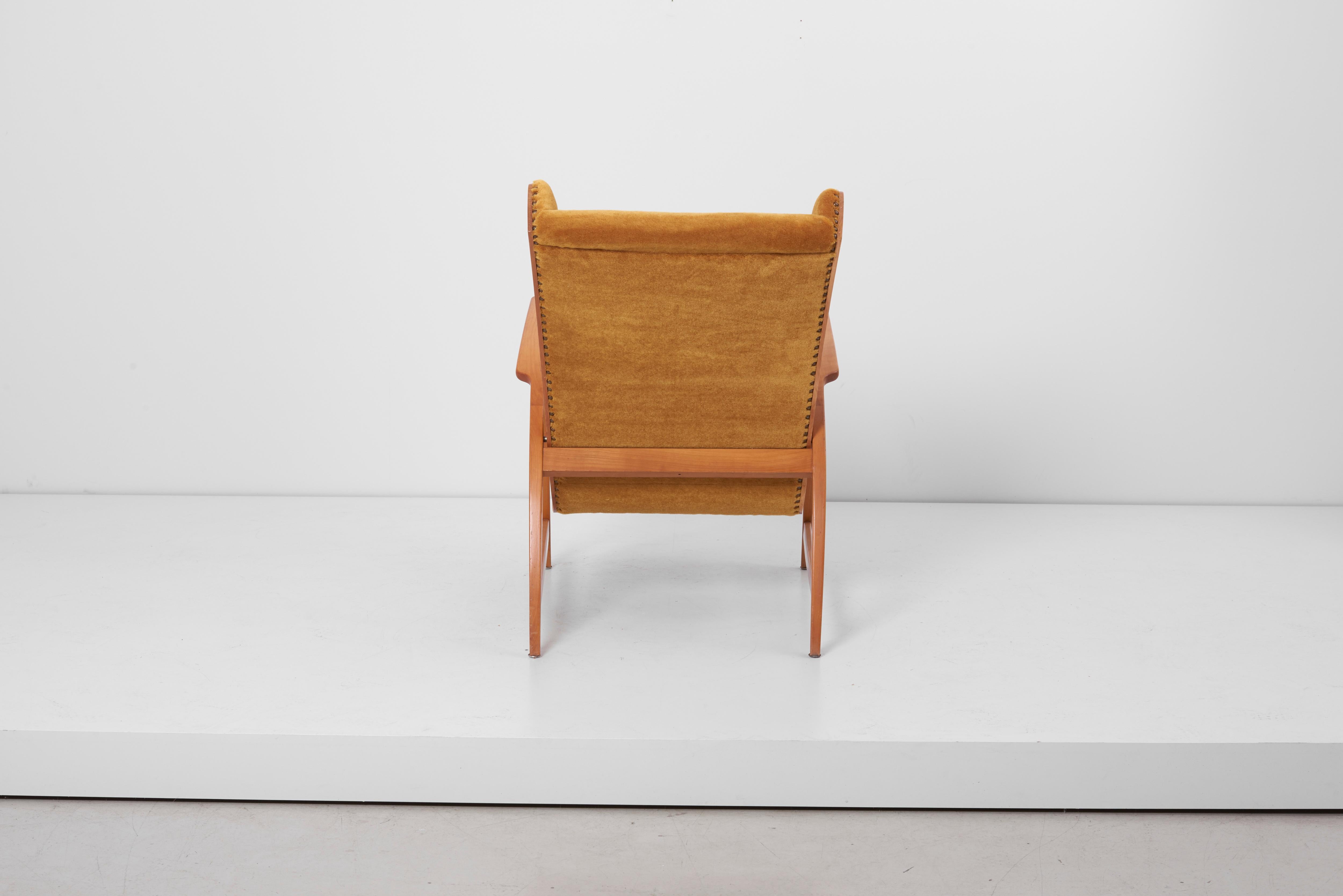Antimott Lounge Chair by Wilhelm Knoll in Mohair Fabric, Germany, 1950s 1
