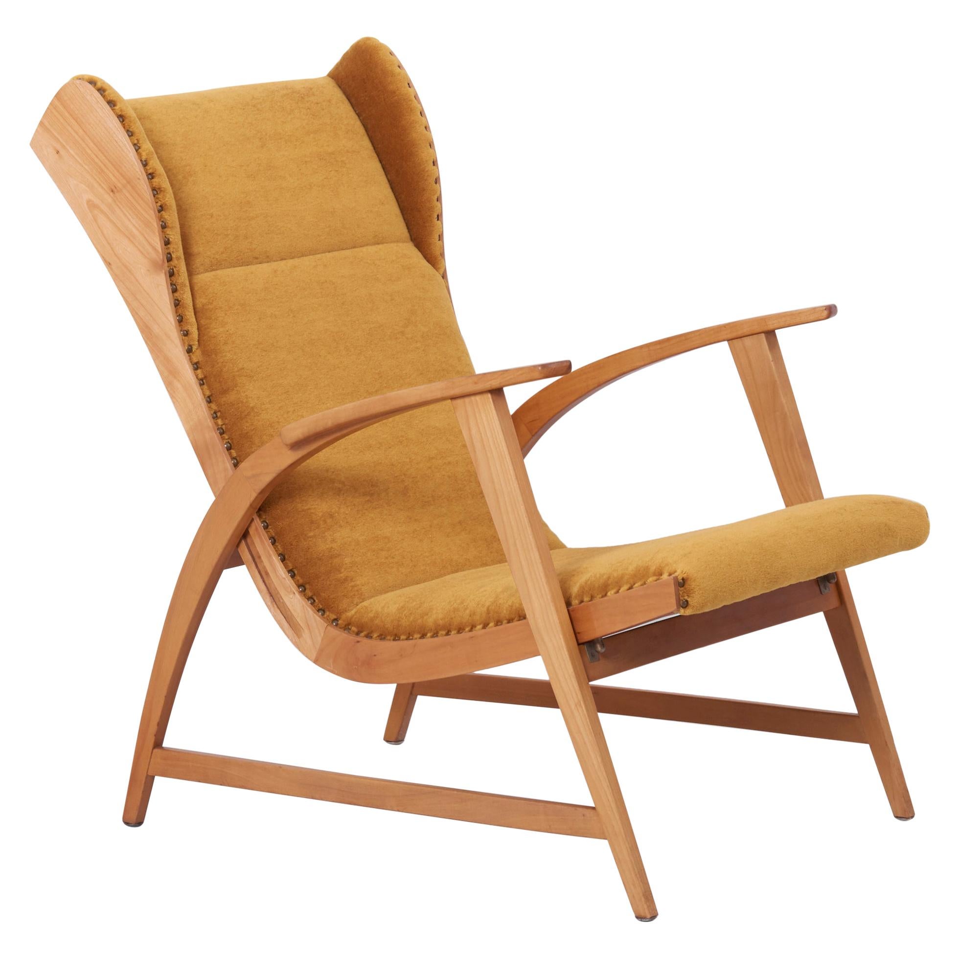 Antimott Lounge Chair by Wilhelm Knoll in Mohair Fabric, Germany, 1950s