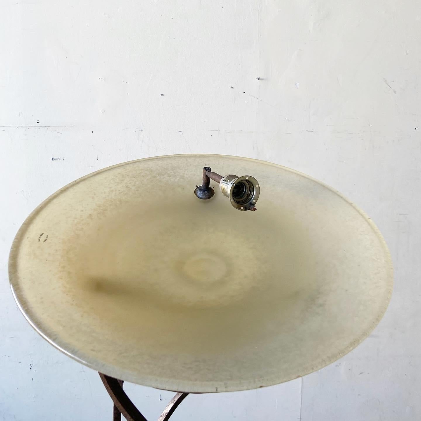 Lámpara de pie de hierro forjado y cristal de Murano Antinea Torchere de Jean-François Metal