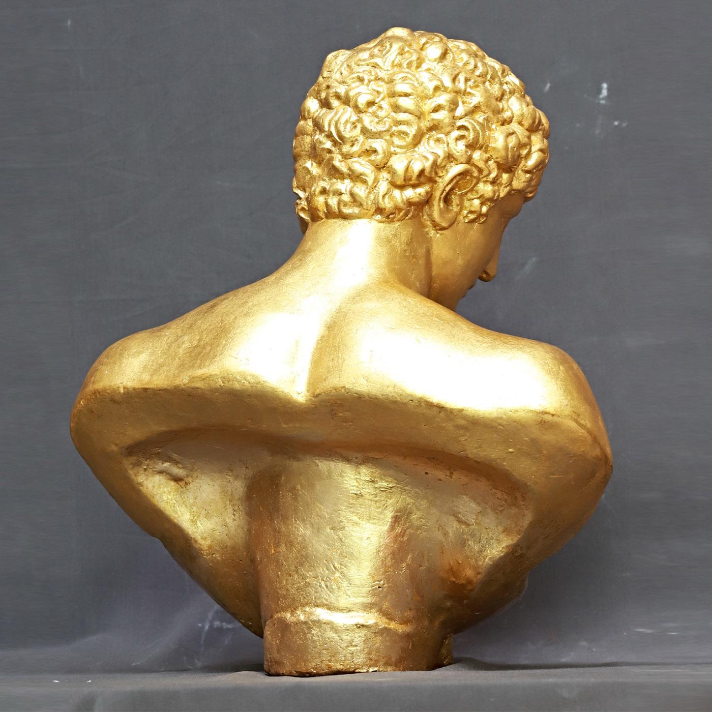 Antinoo Golden Sculpture In New Condition For Sale In Milan, IT