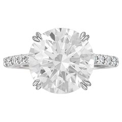 Antinori GIA Certified 15 Carat D Color Flawless Round Diamond Platinum Ring