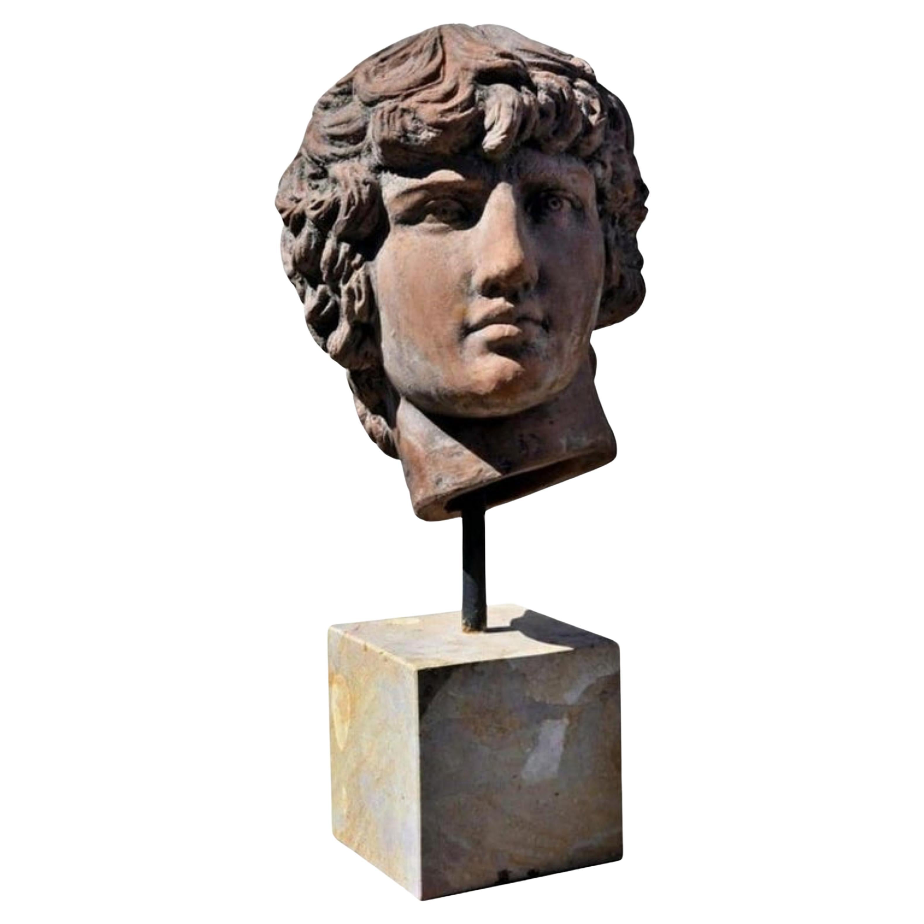 Antinous 'Bitnia 130, Alexandria of Egypt 150 Ad' Sculpture, Early 20th Century For Sale