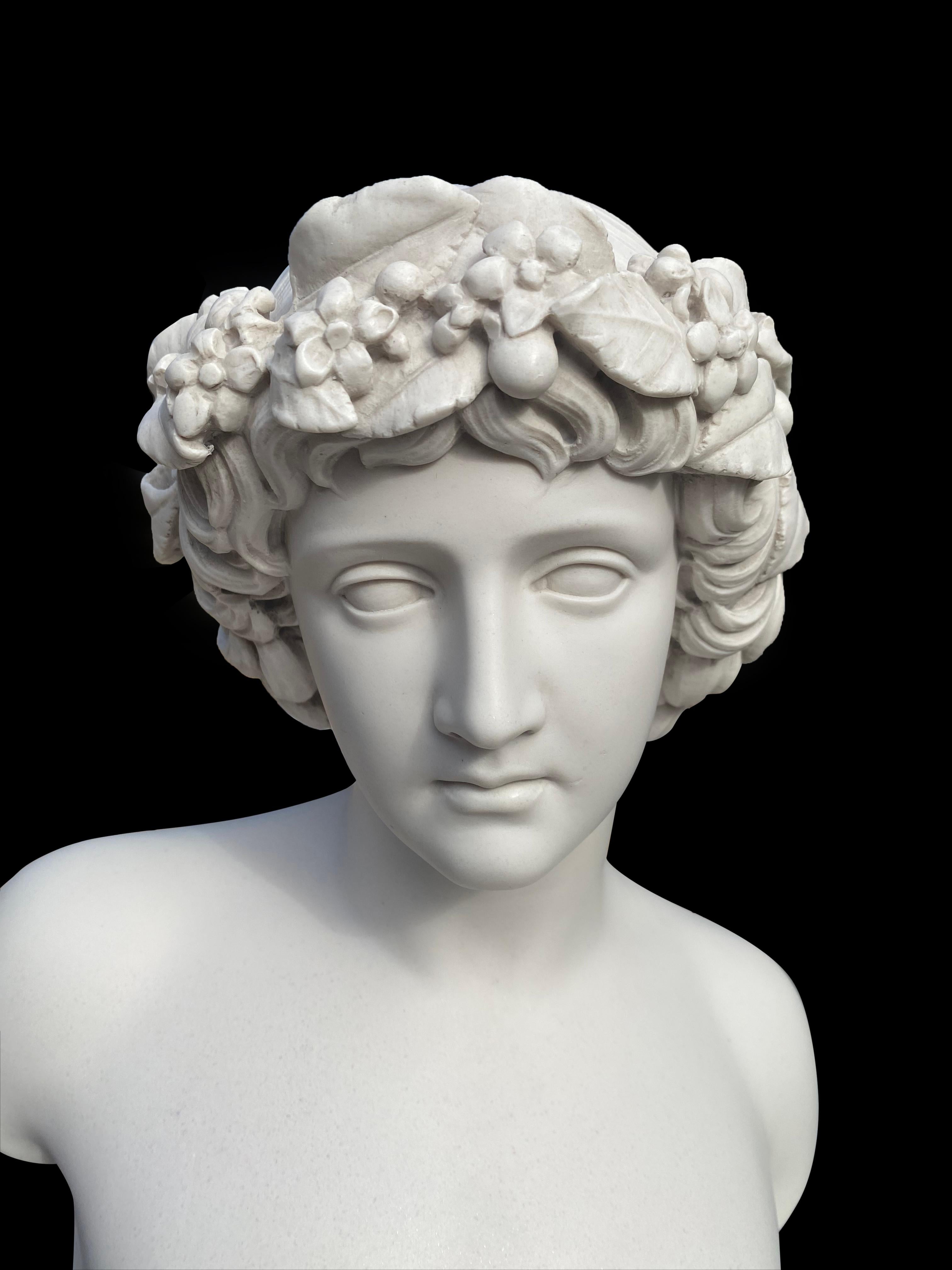 Antinoos Büste Skulptur - 20. Jahrhundert Classic Roman Style im Angebot 2