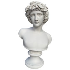 Sculpture en buste d'Antinoüs - 20e siècle Style romain classique