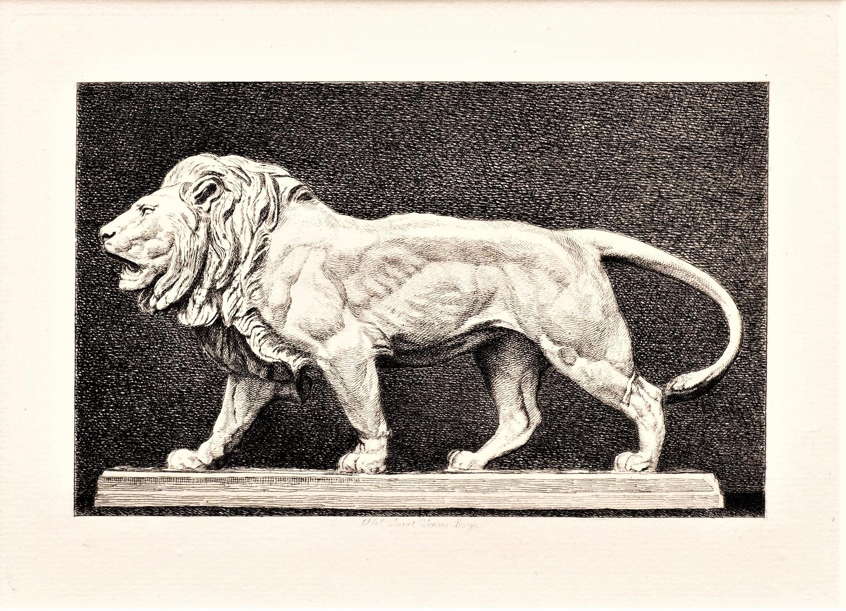 Antique Etching Le Lion Qui Marche by Antoine-Louis Barye (French, 1796-1875)   For Sale 1