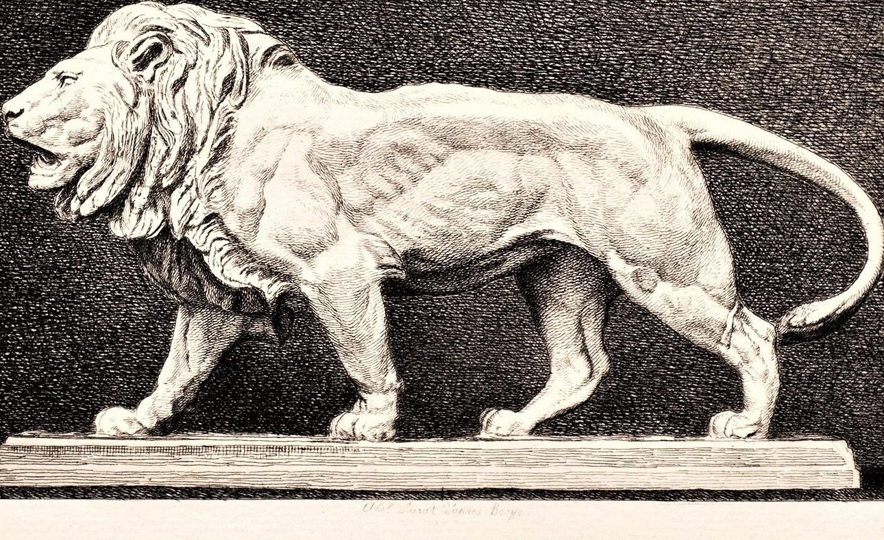 Antique Etching Le Lion Qui Marche by Antoine-Louis Barye (French, 1796-1875)   For Sale 3