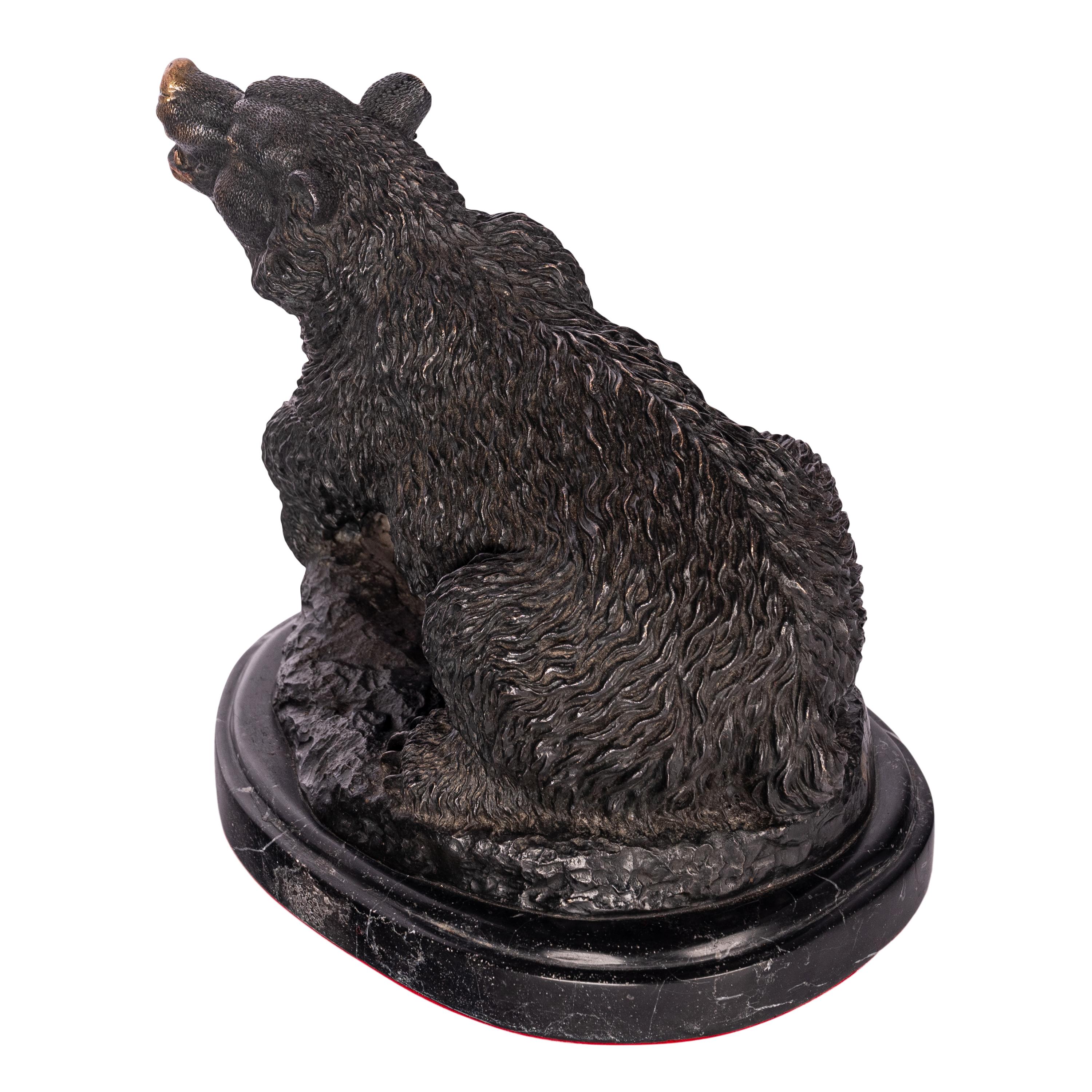 Antique 19th Century French Bonze Animalier Braunbär Statue Skulptur Paris im Angebot 1