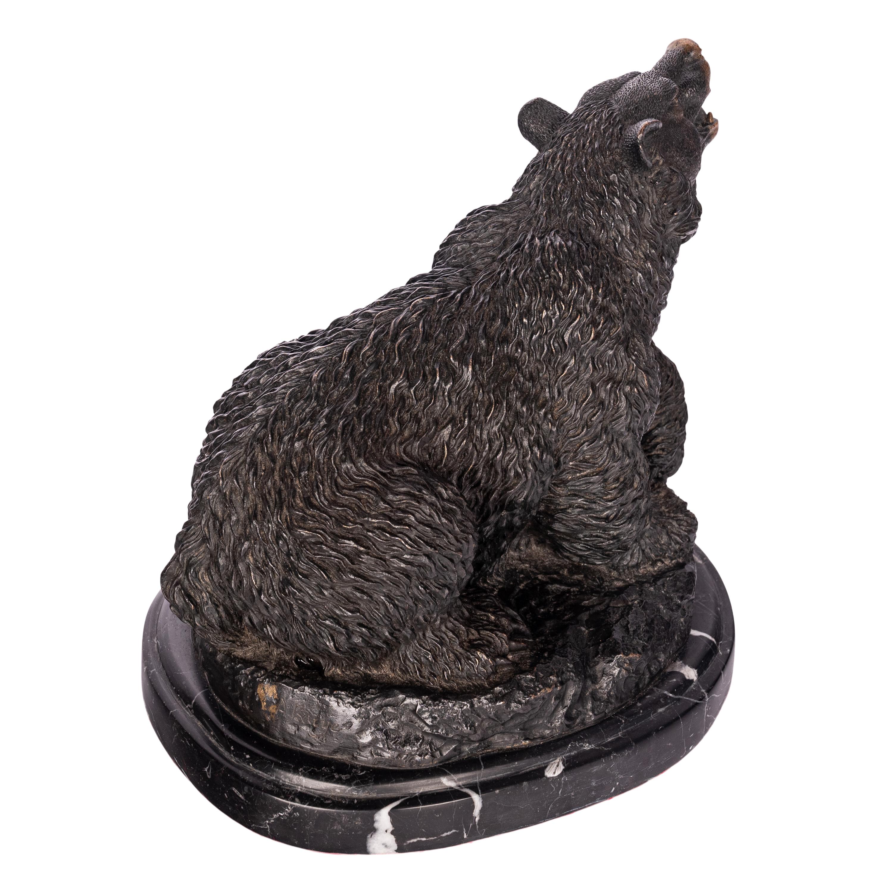 Antique 19th Century French Bonze Animalier Braunbär Statue Skulptur Paris im Angebot 2