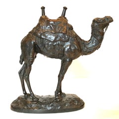 Antoine-Louis Barye Bronze Dromadaire Harnaché D'Égypte Kamel