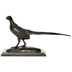 Antique Antoine Louis Barye Bronze Pheasant