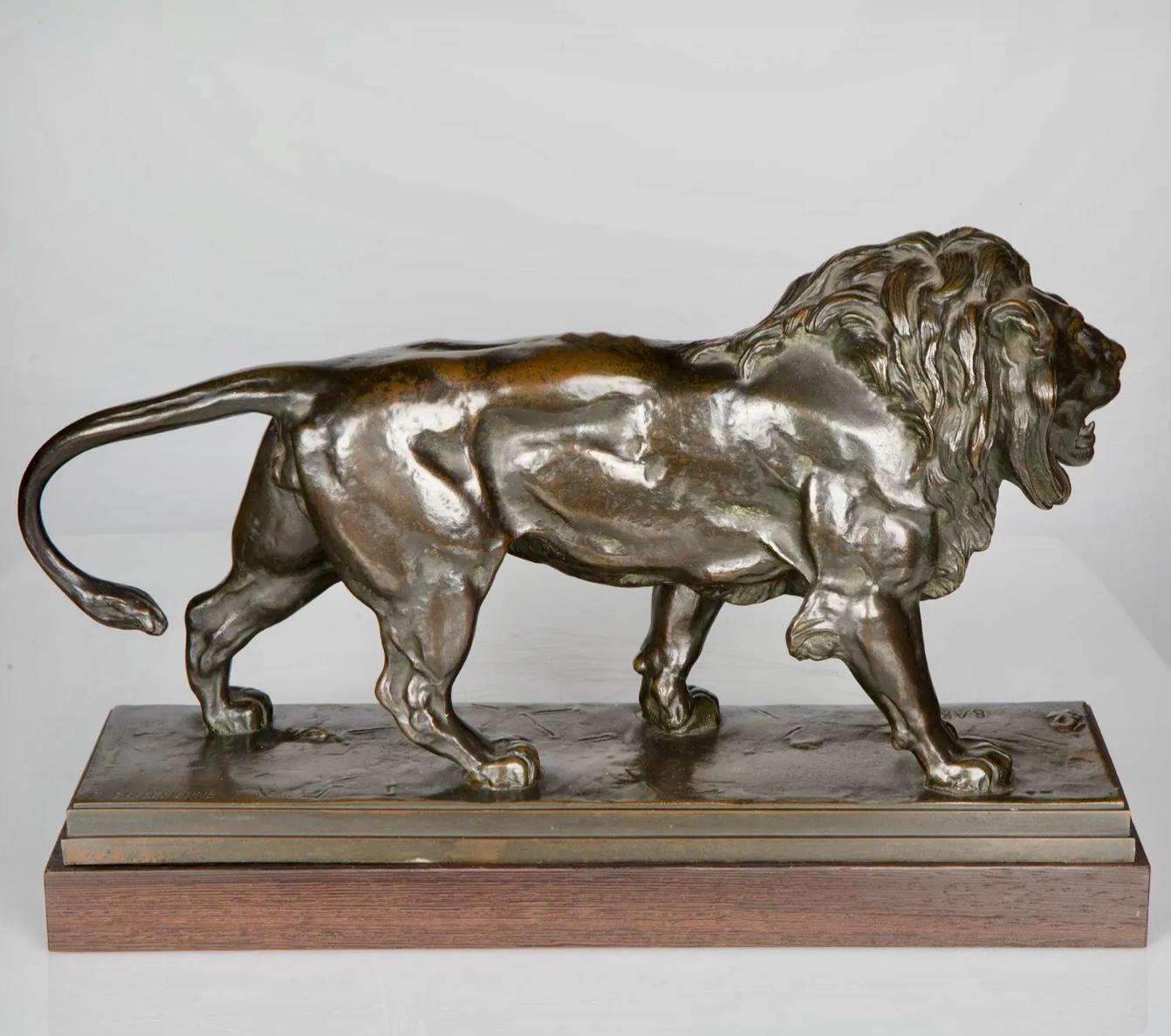 Antoine Louis Barye Lion Qui marche 17 Inch 1