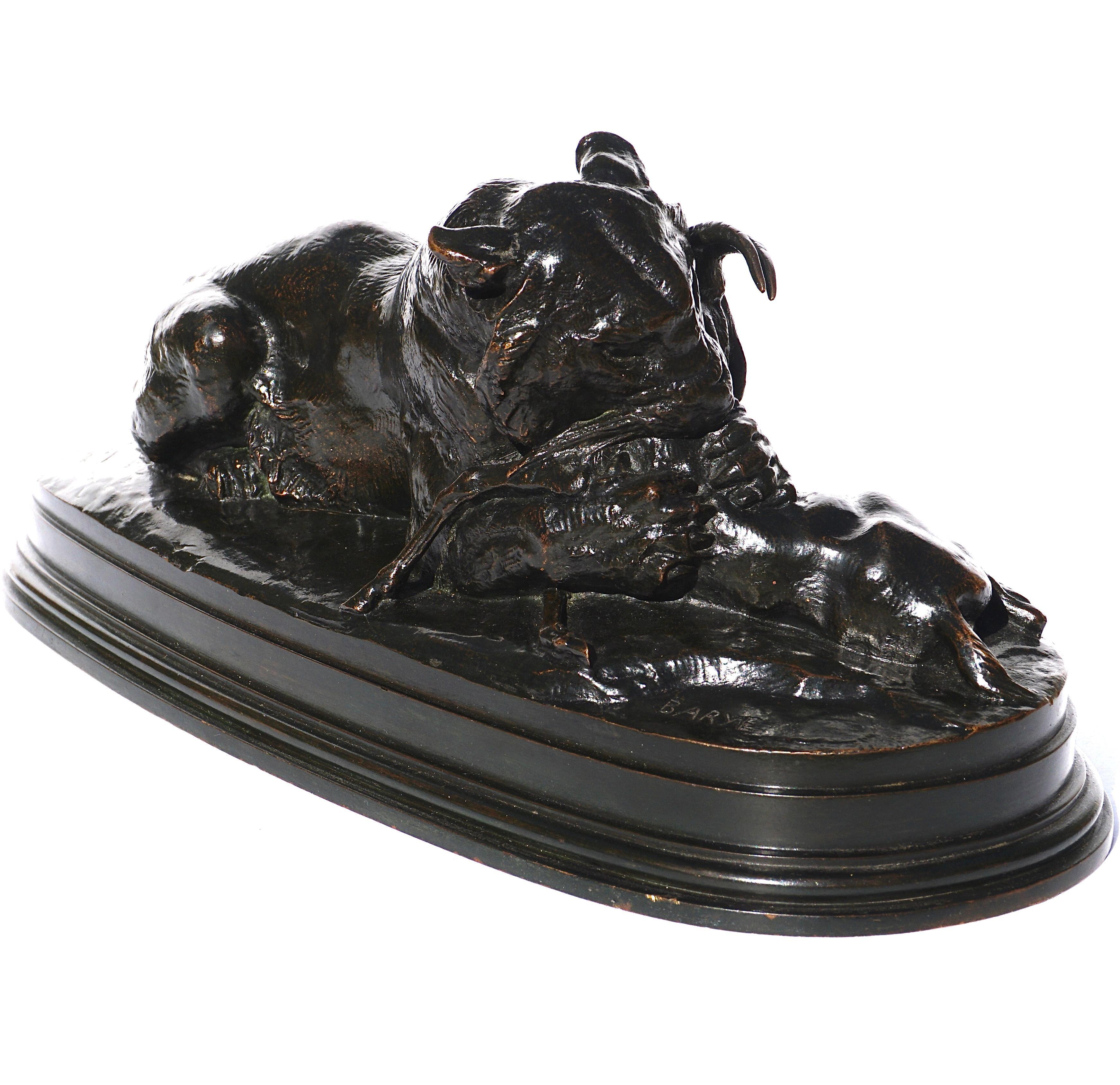 Antoine Louis Barye “Tiger devouring A Gazelle” For Sale 4