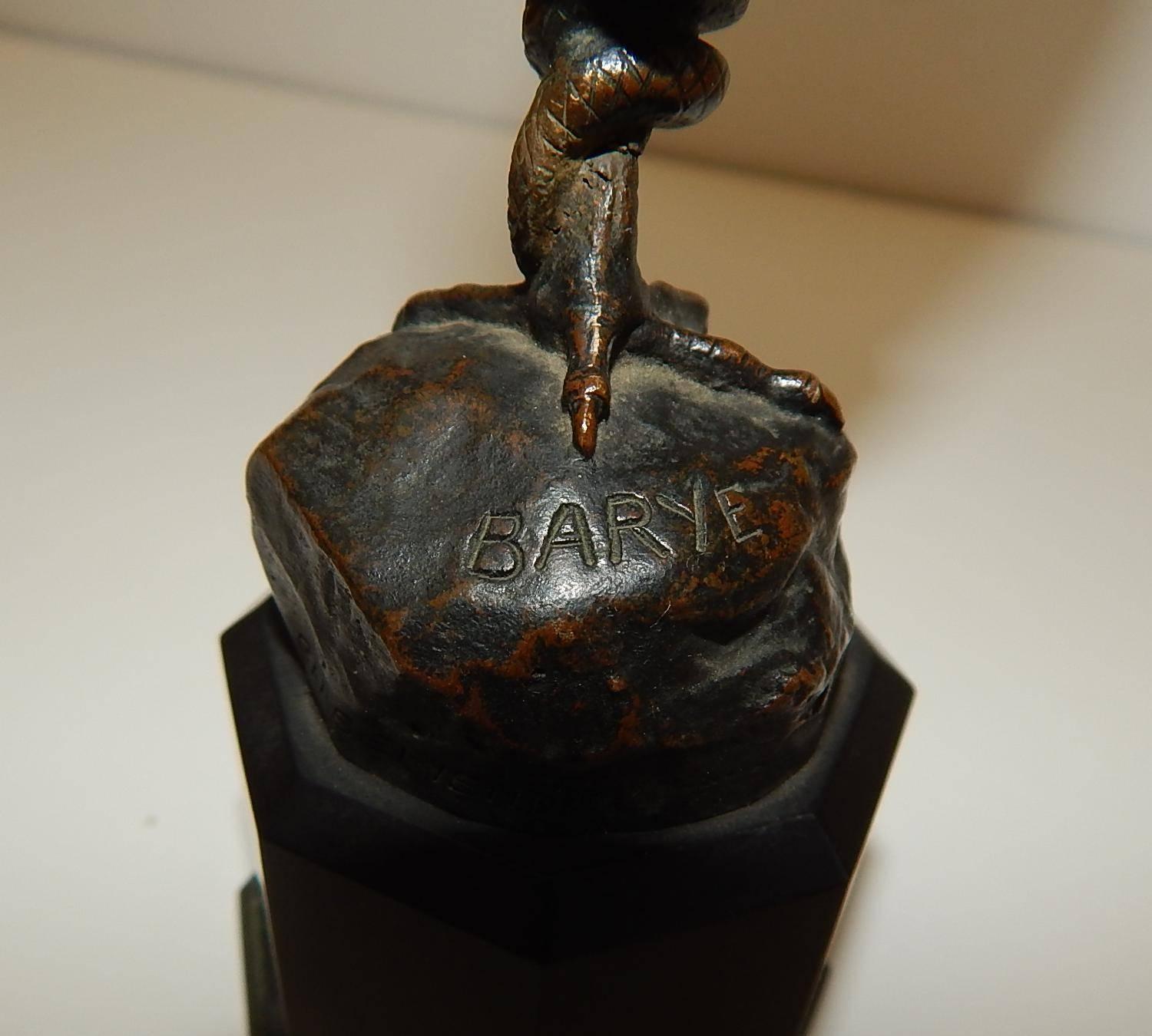 Rara scultura in bronzo di Barye, 