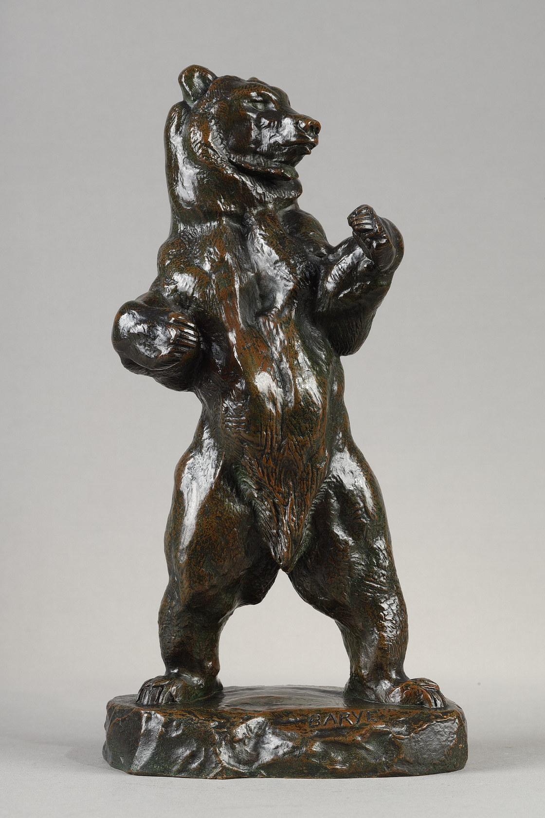 Orso in piedi - Sculpture di Antoine-Louis Barye