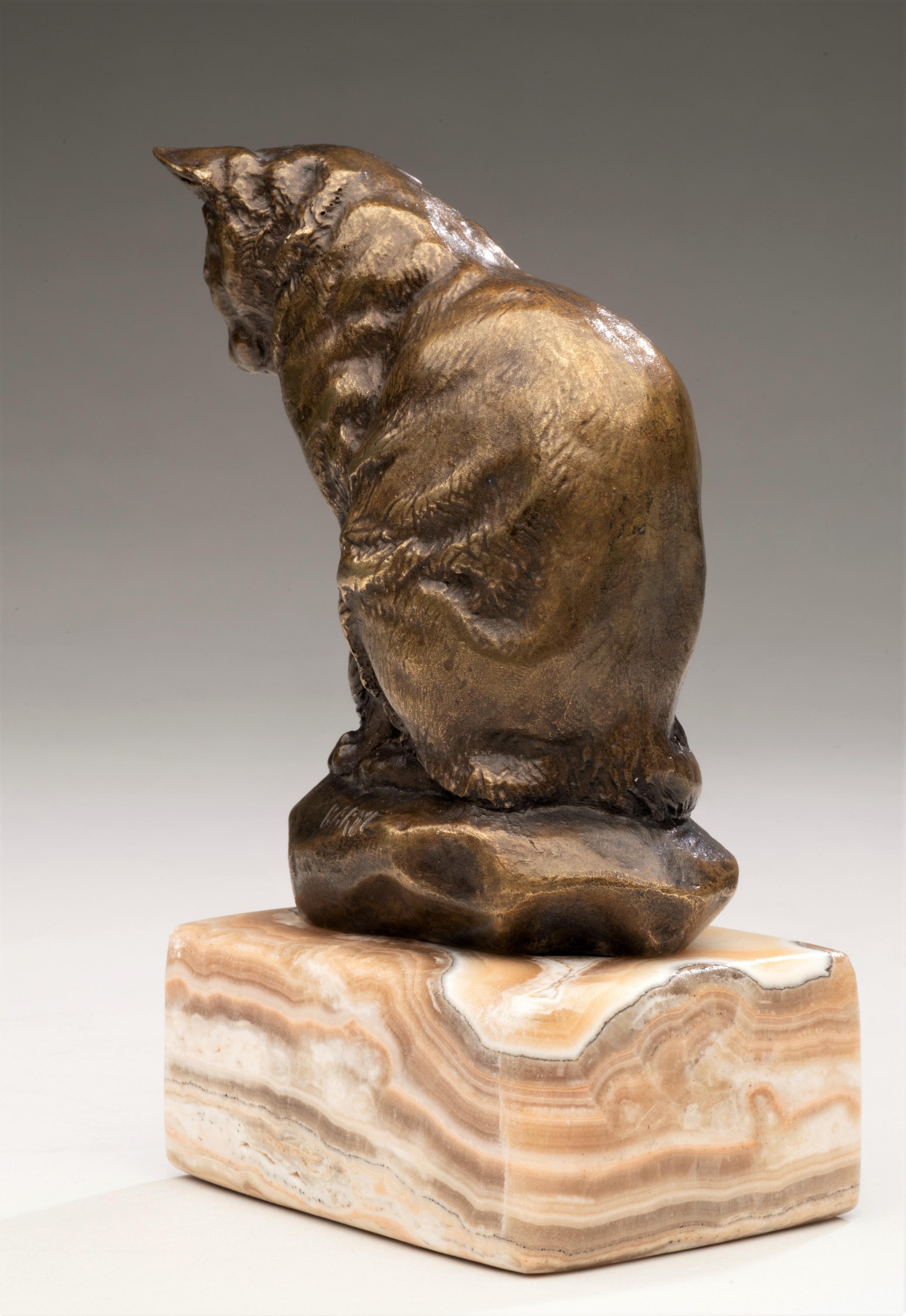Bronze Model of a Seated Cat Antoine-Louis Barye (1795-1875) 4