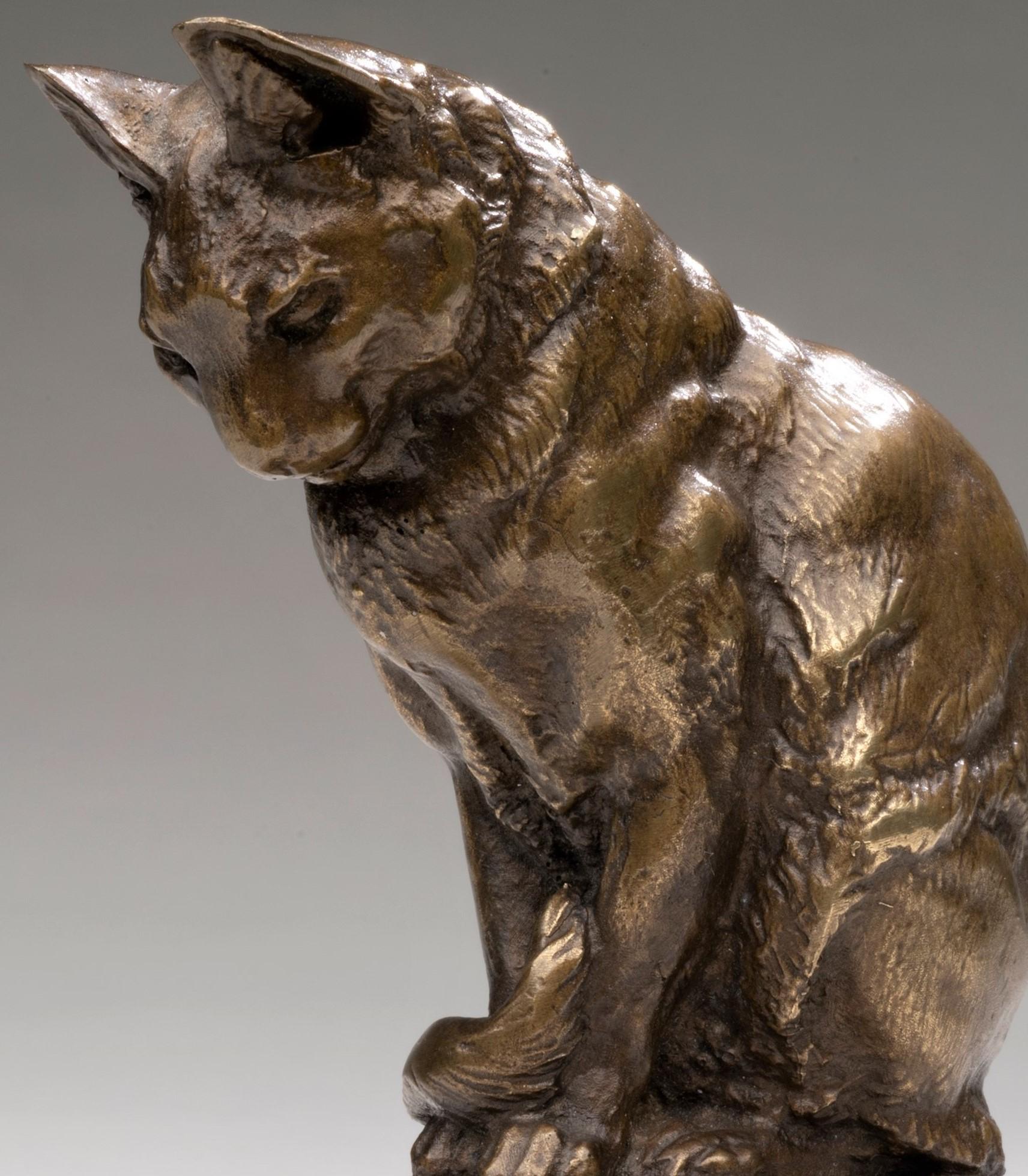 Bronze Model of a Seated Cat Antoine-Louis Barye (1795-1875) 5