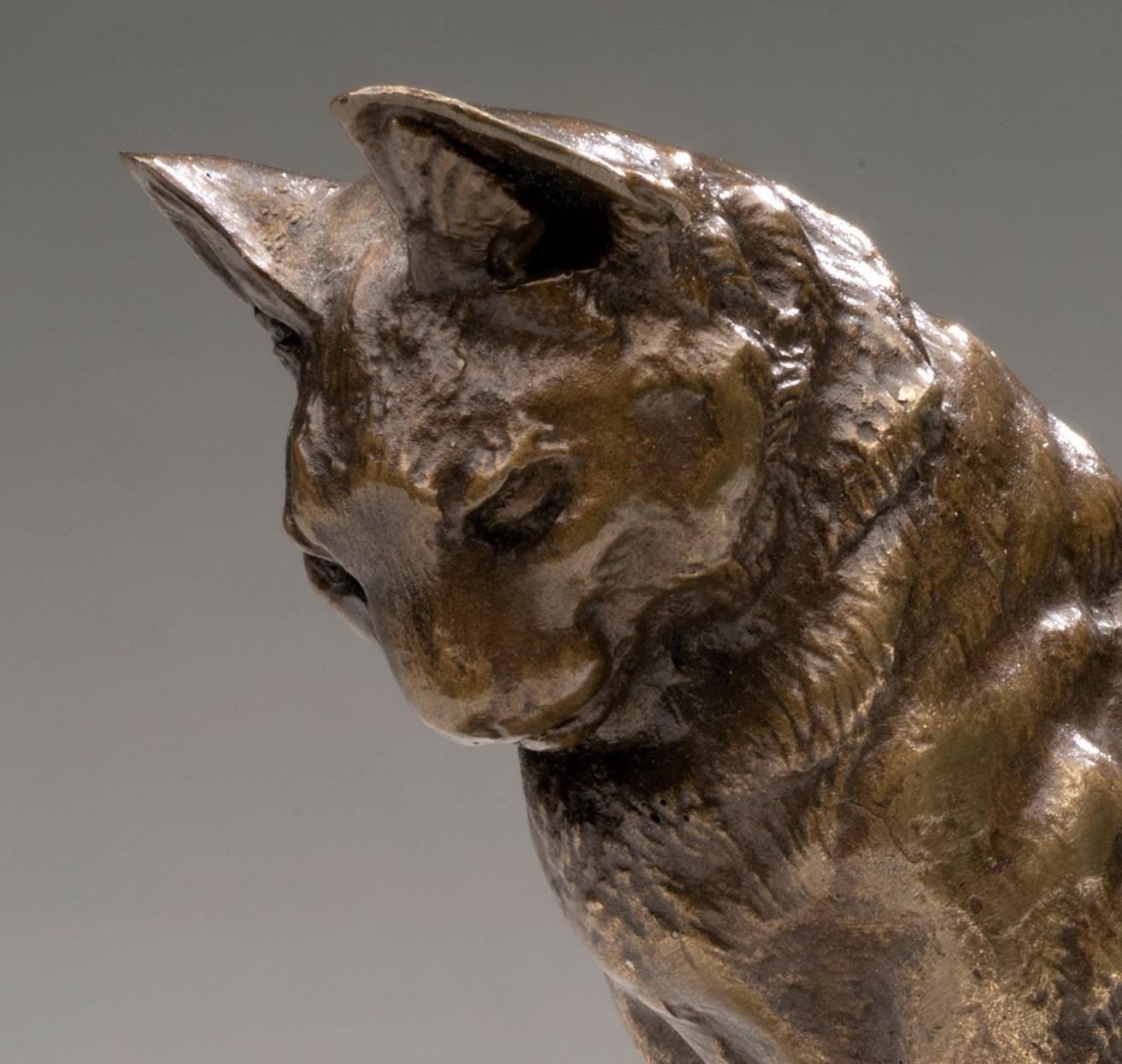 Bronze Model of a Seated Cat Antoine-Louis Barye (1795-1875) 6