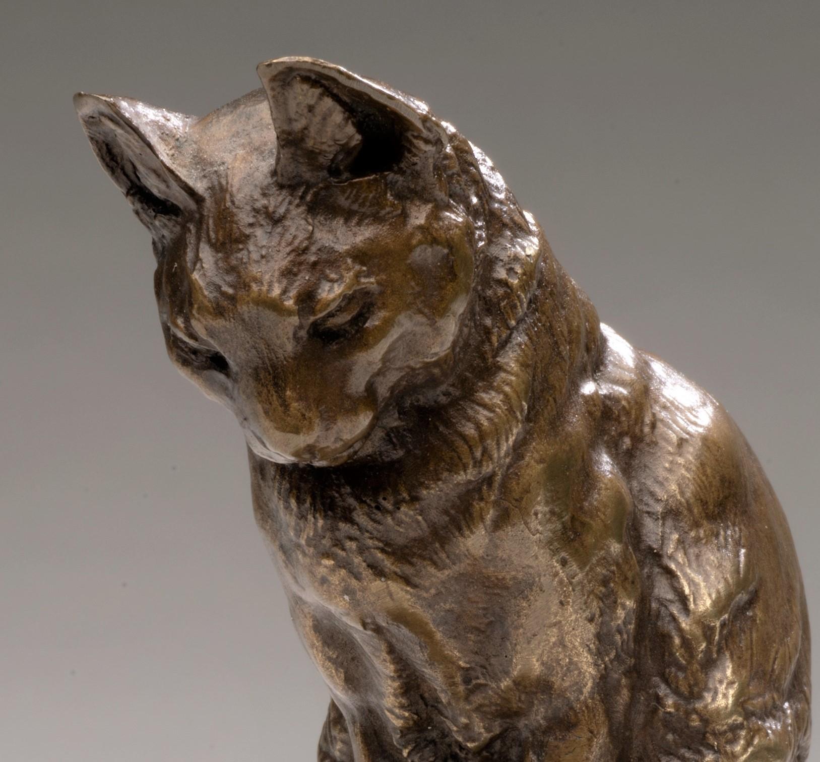 Bronze Model of a Seated Cat Antoine-Louis Barye (1795-1875) 8