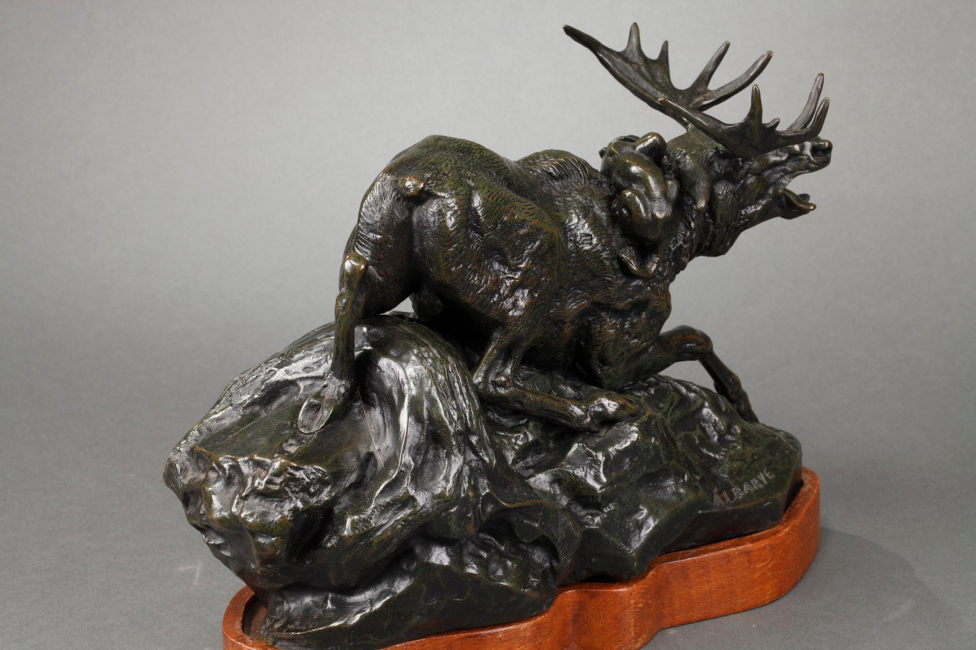 Elk surprised by a Lynx For Sale 9