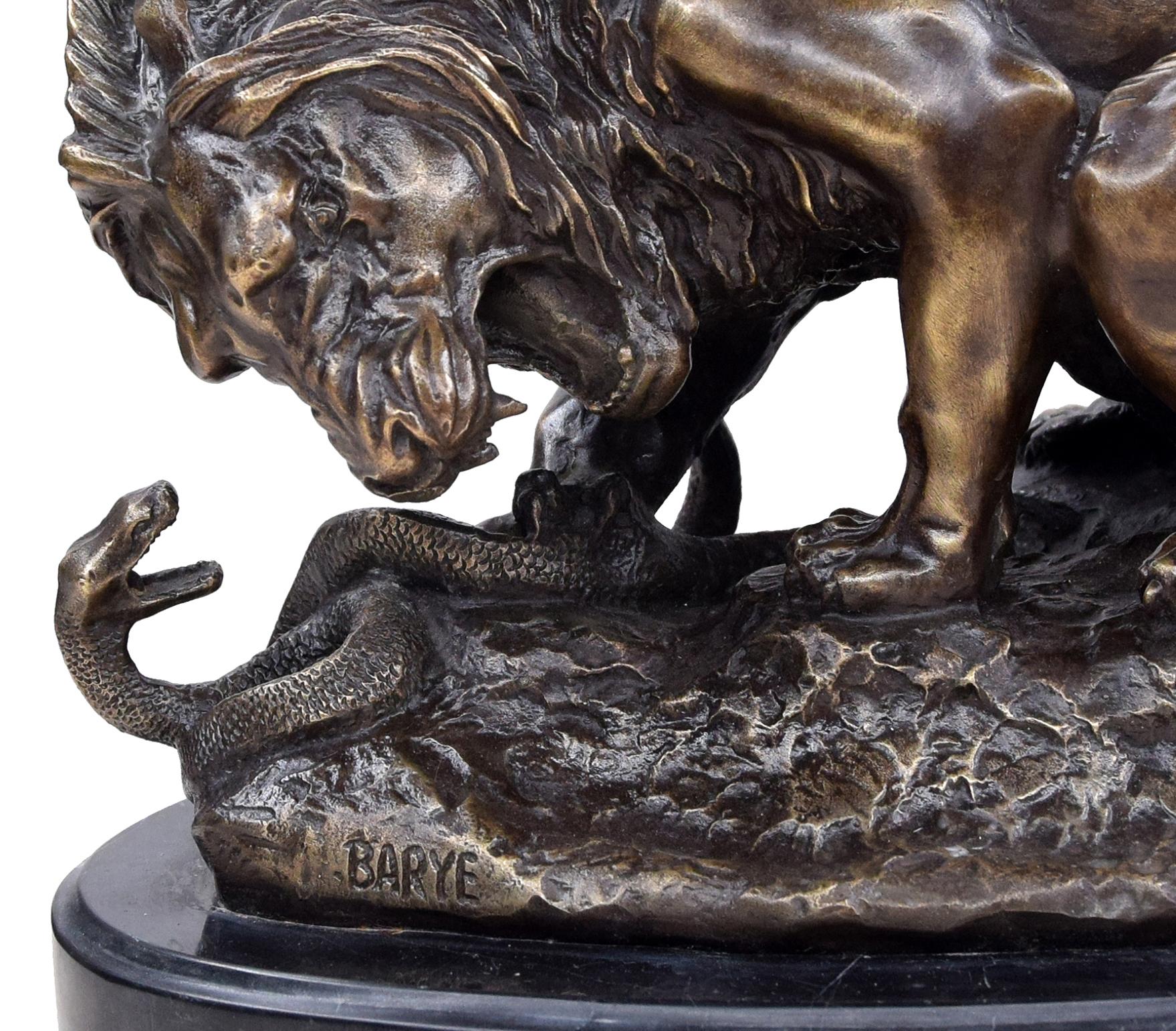 lion and serpent sculpture