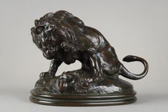 Antique Lion and snake