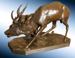 Panthere Saisissant un cerf