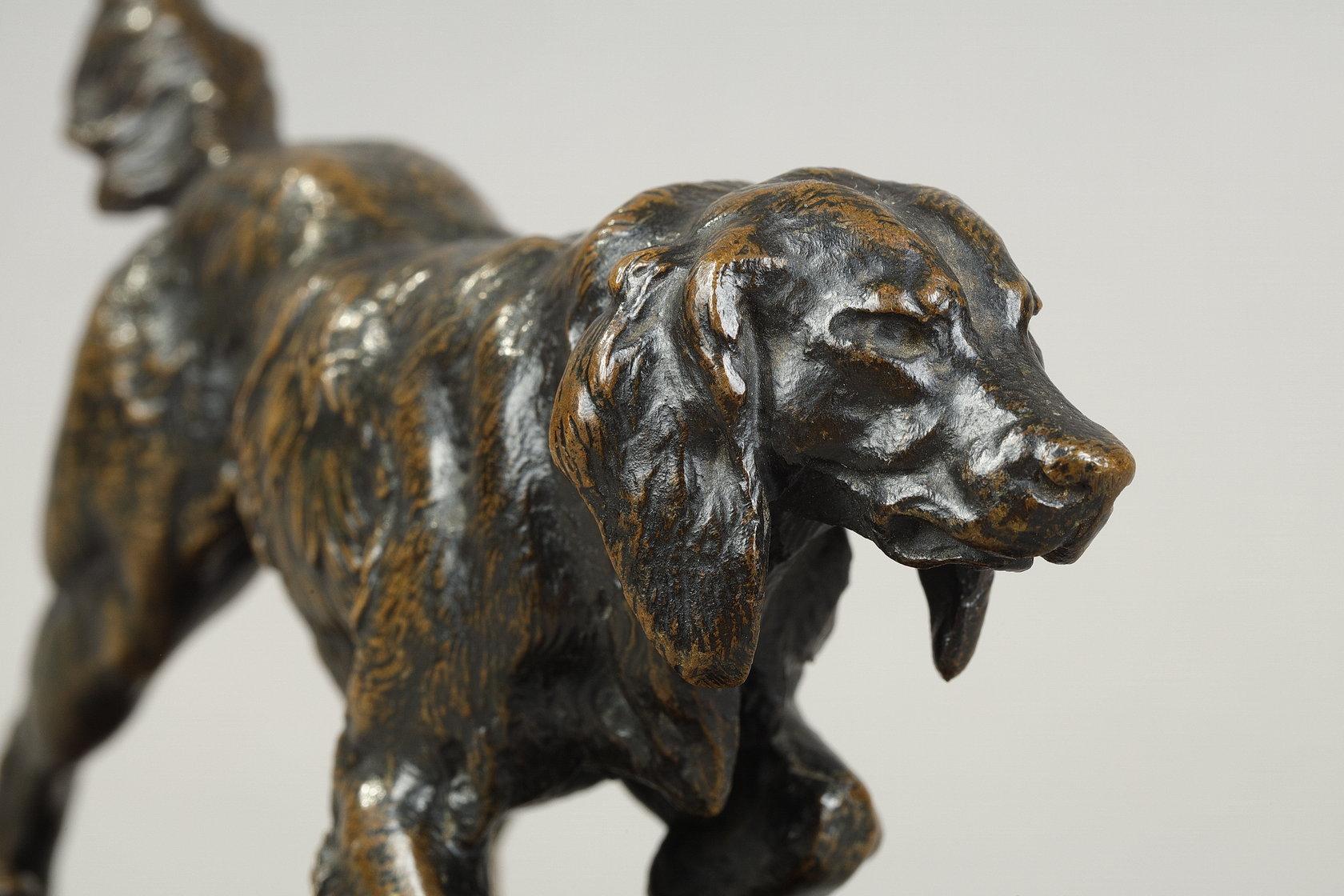 Spaniel n°1 (seconda versione)
di Antoine-Louis Barye (1796-1875)

Scultura in bronzo con una patina marrone scuro sfumata
firmato 
