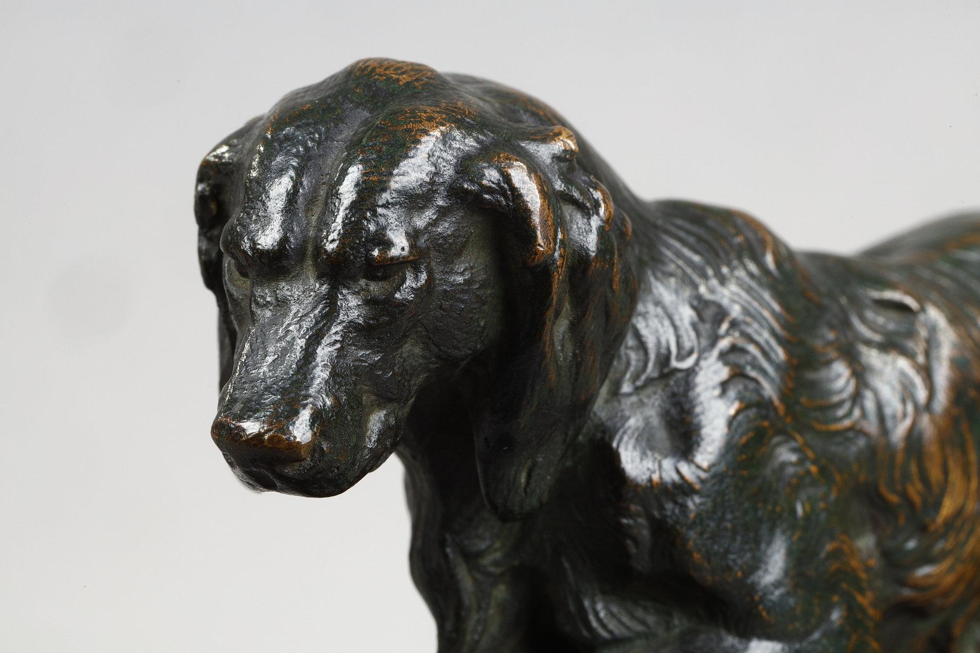 Spaniel n°1
(seconda versione)
di Antoine-Louis Barye (1796-1875)

Scultura in bronzo con una patina marrone scuro sfumata
firmato 