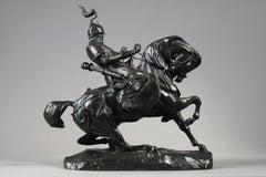 Tartar warrior stopping his horse