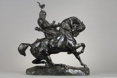 Tartar warrior stopping his horse