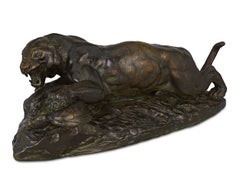 Tigre saissant un paon d'Antoine-Louis Barye