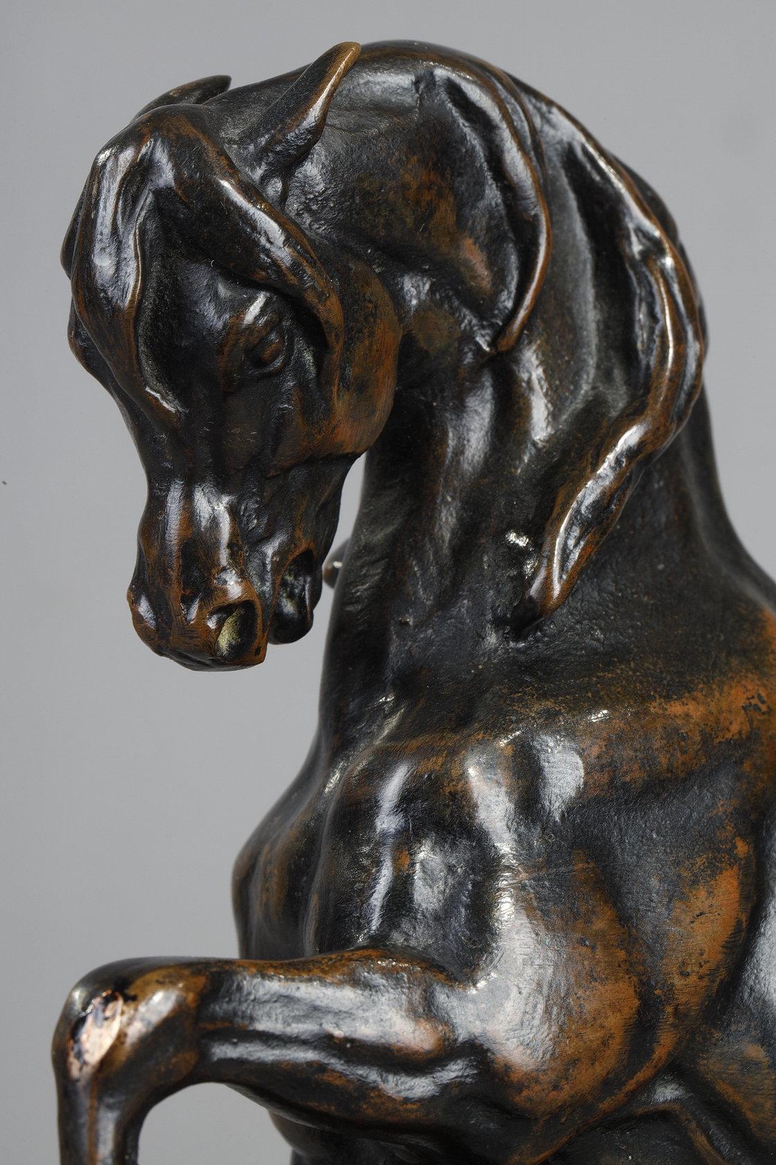 Caballo turco, escultura animal de bronce 6