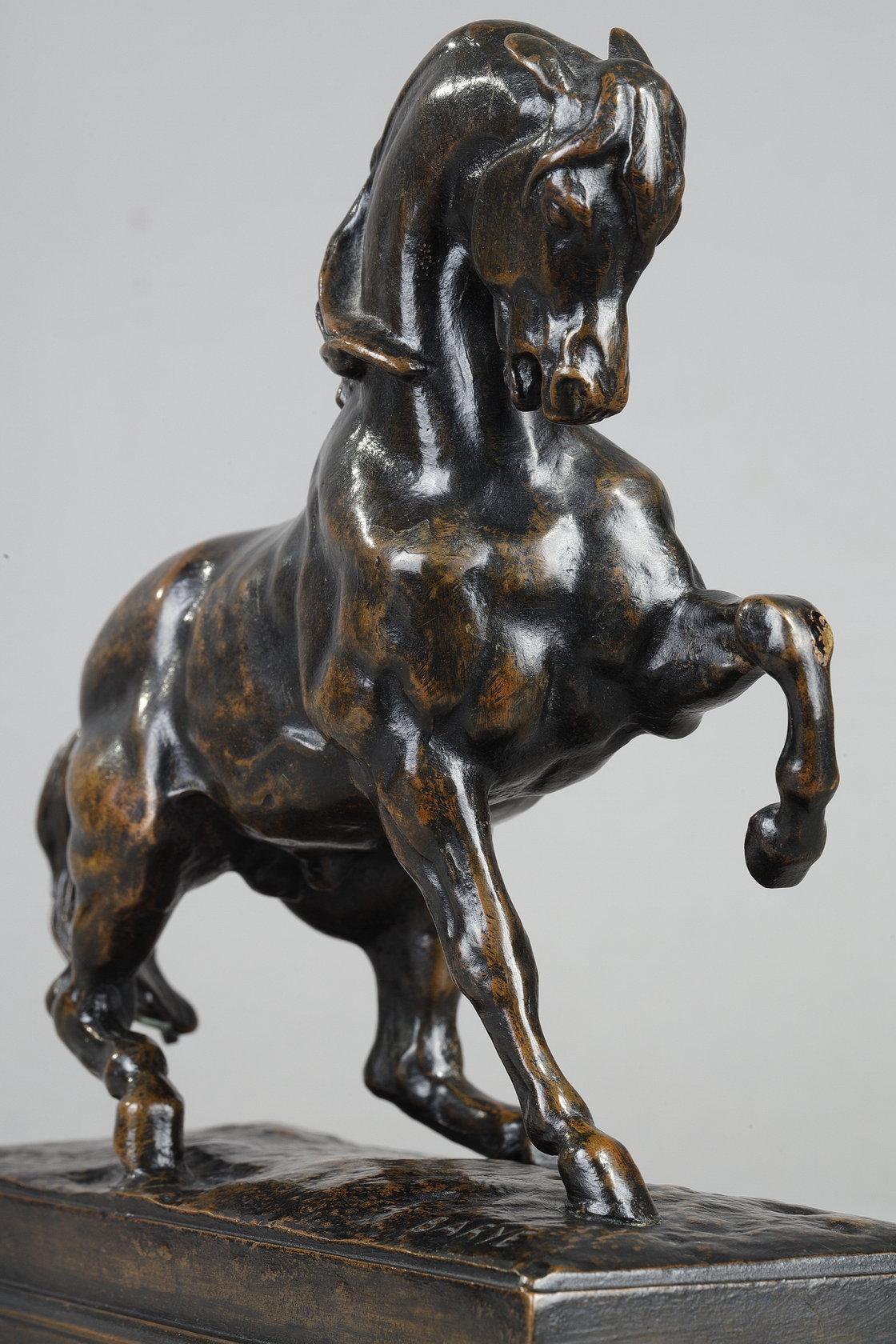 Caballo turco, escultura animal de bronce 8