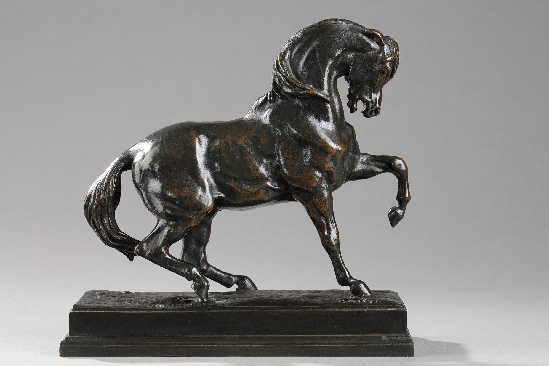 Cheval turc - Sculpture de Antoine-Louis Barye