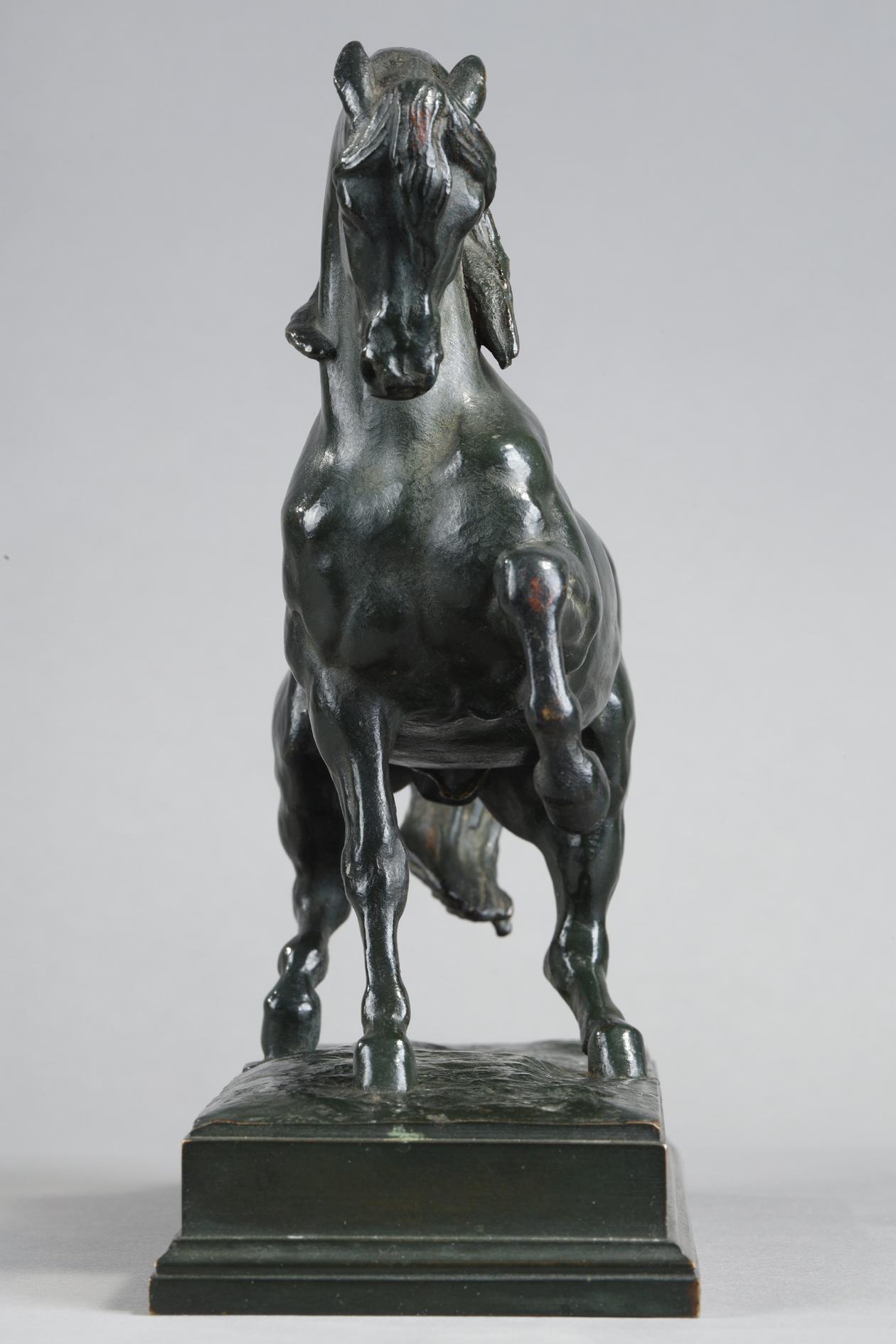 Caballo turco - Figurative Sculpture Oro de Antoine-Louis Barye