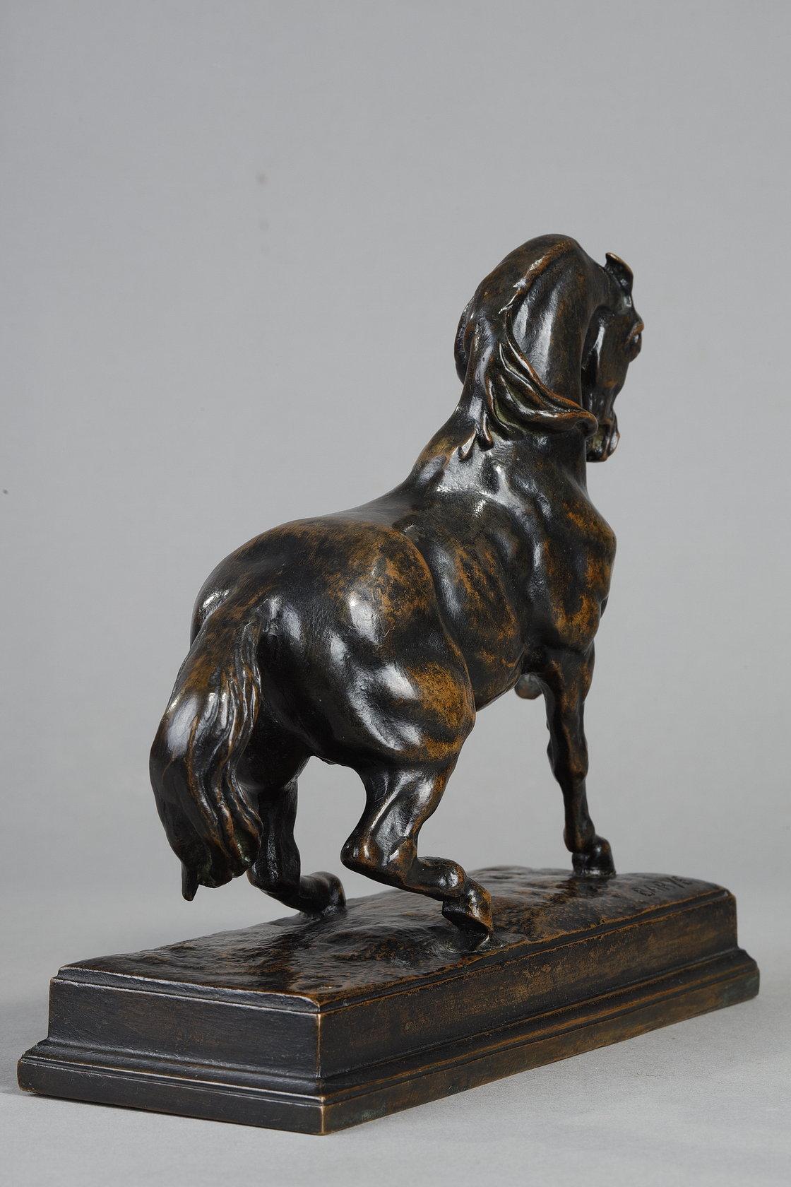 Caballo turco, escultura animal de bronce 2