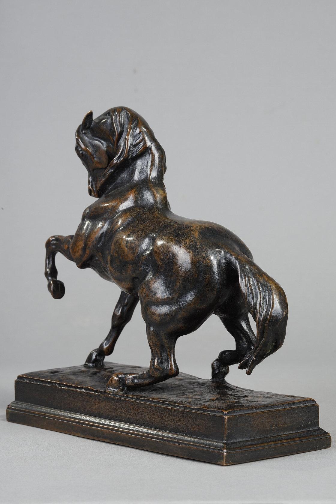 Caballo turco, escultura animal de bronce 3