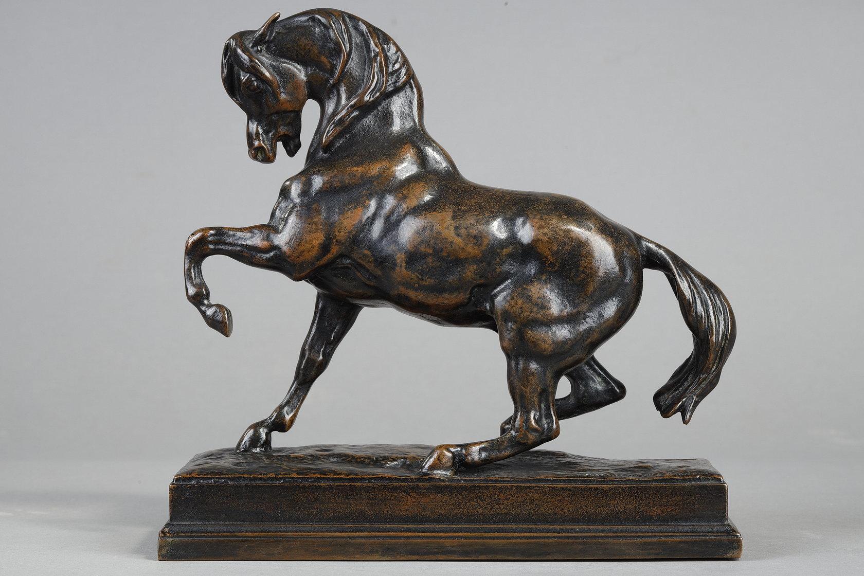 Caballo turco, escultura animal de bronce 4