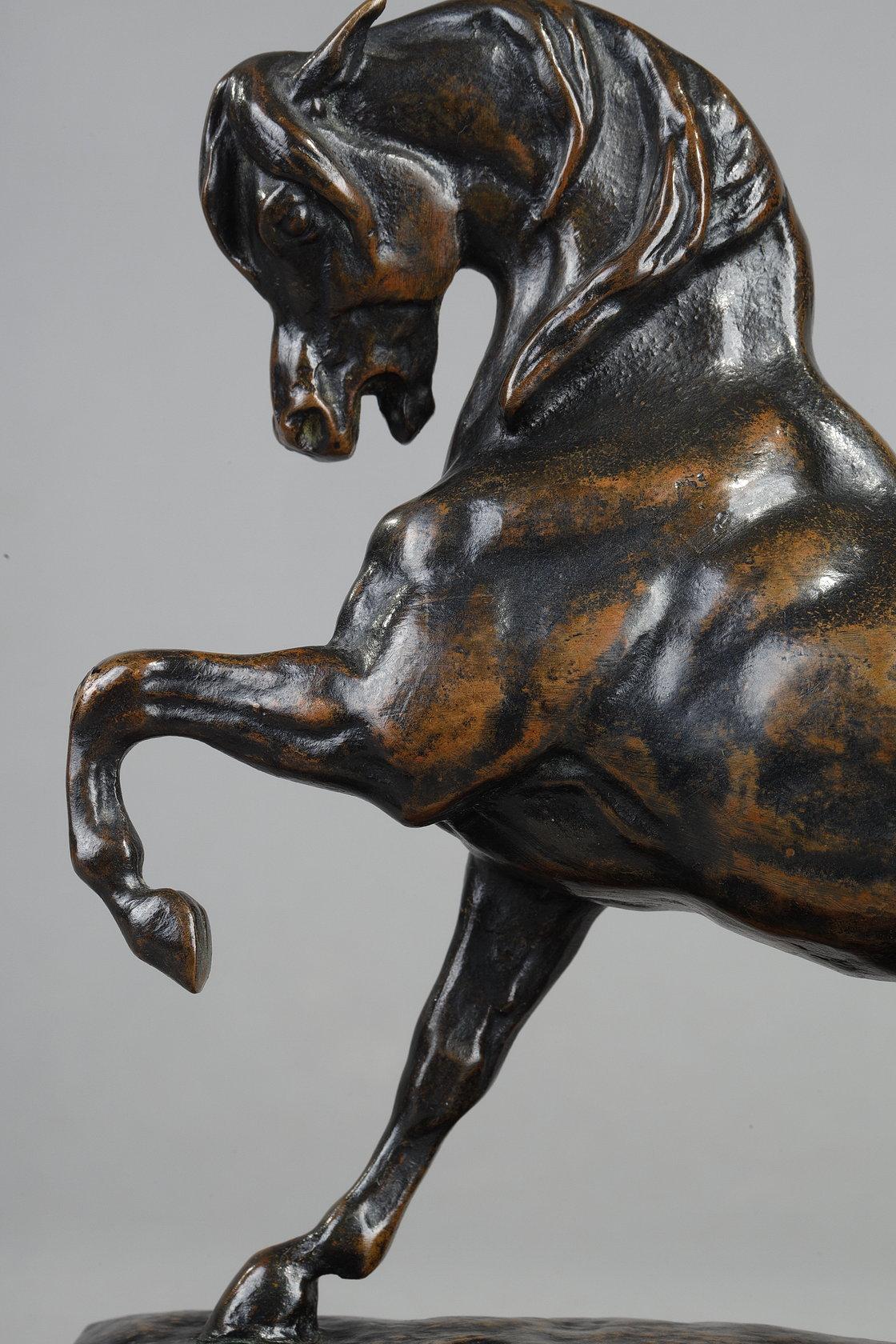 Caballo turco, escultura animal de bronce 5