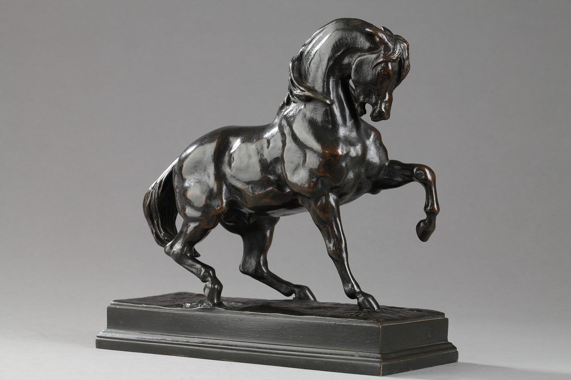 Antoine-Louis Barye Figurative Sculpture – Türkisches Pferd