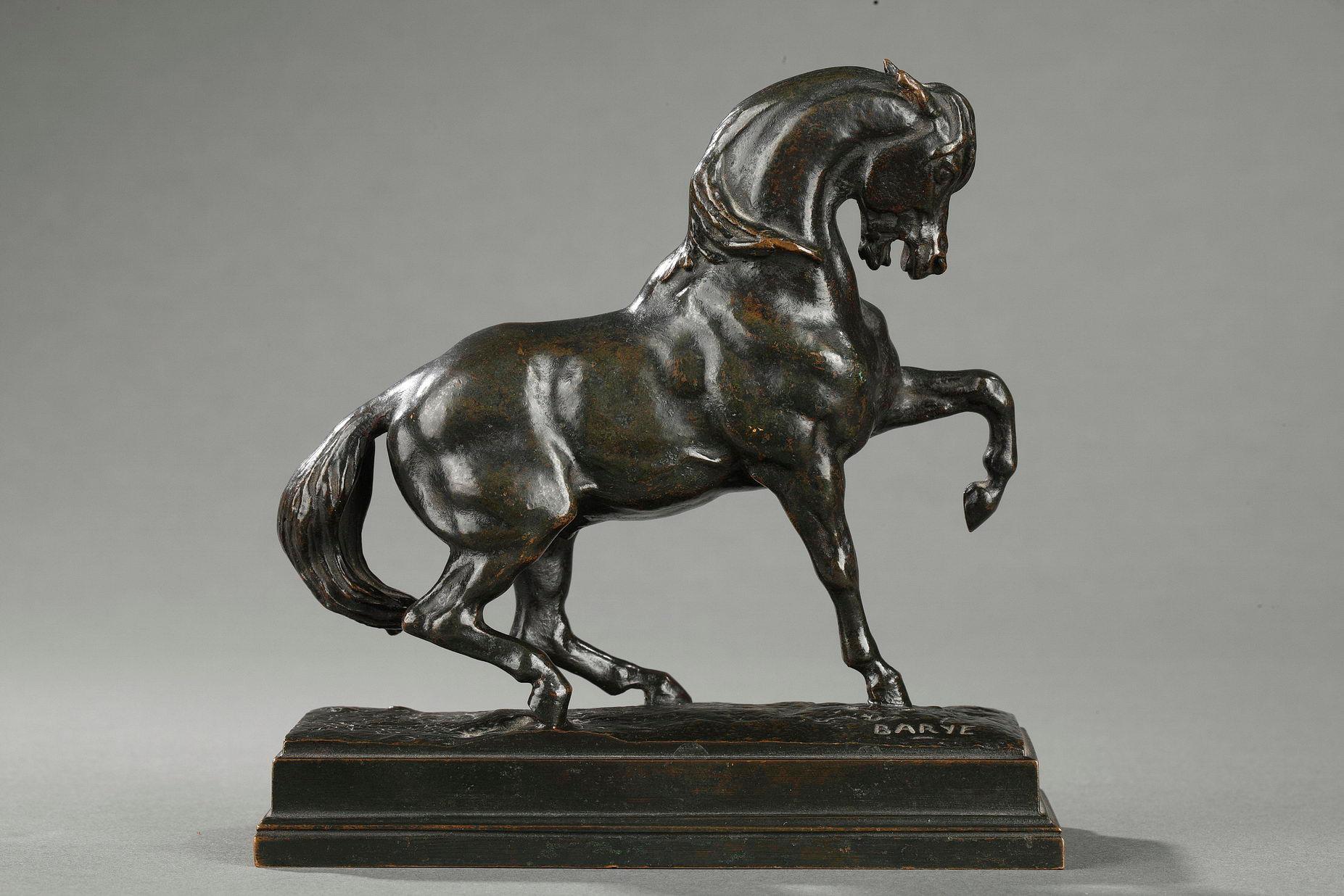 Antoine-Louis Barye Figurative Sculpture - Turkish Horse