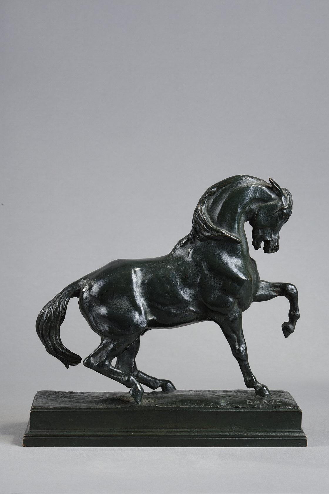 Figurative Sculpture de Antoine-Louis Barye - Caballo turco