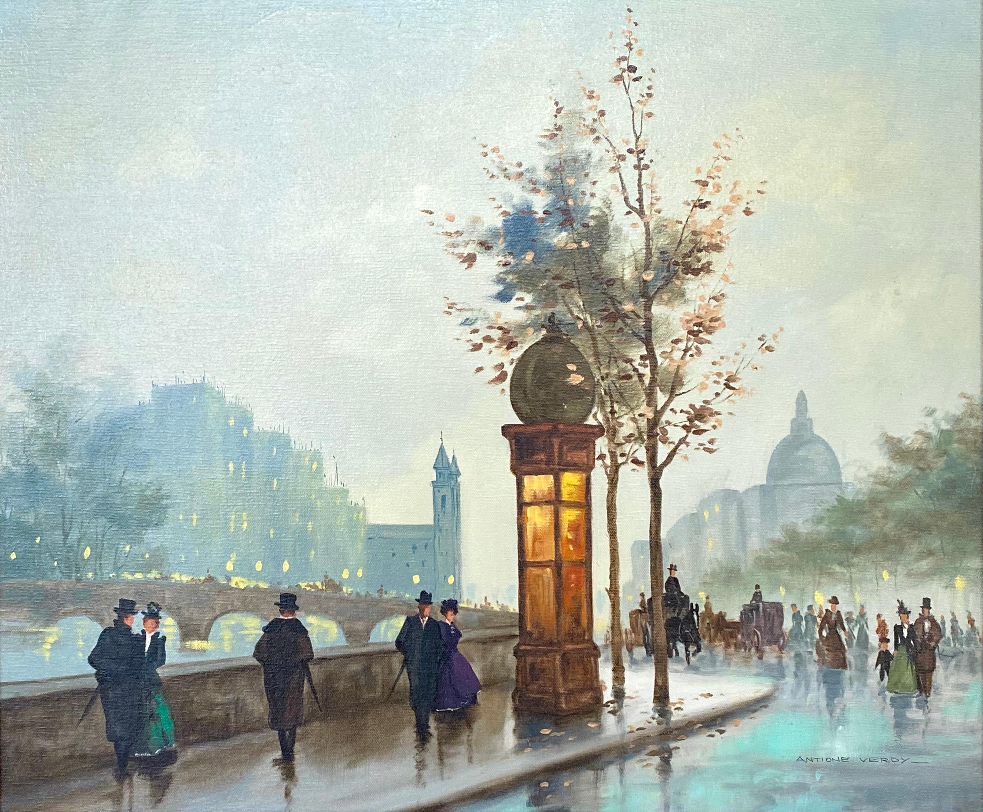 Die alten Zeiten, Paris (Post-Impressionismus), Painting, von Antione Verdy