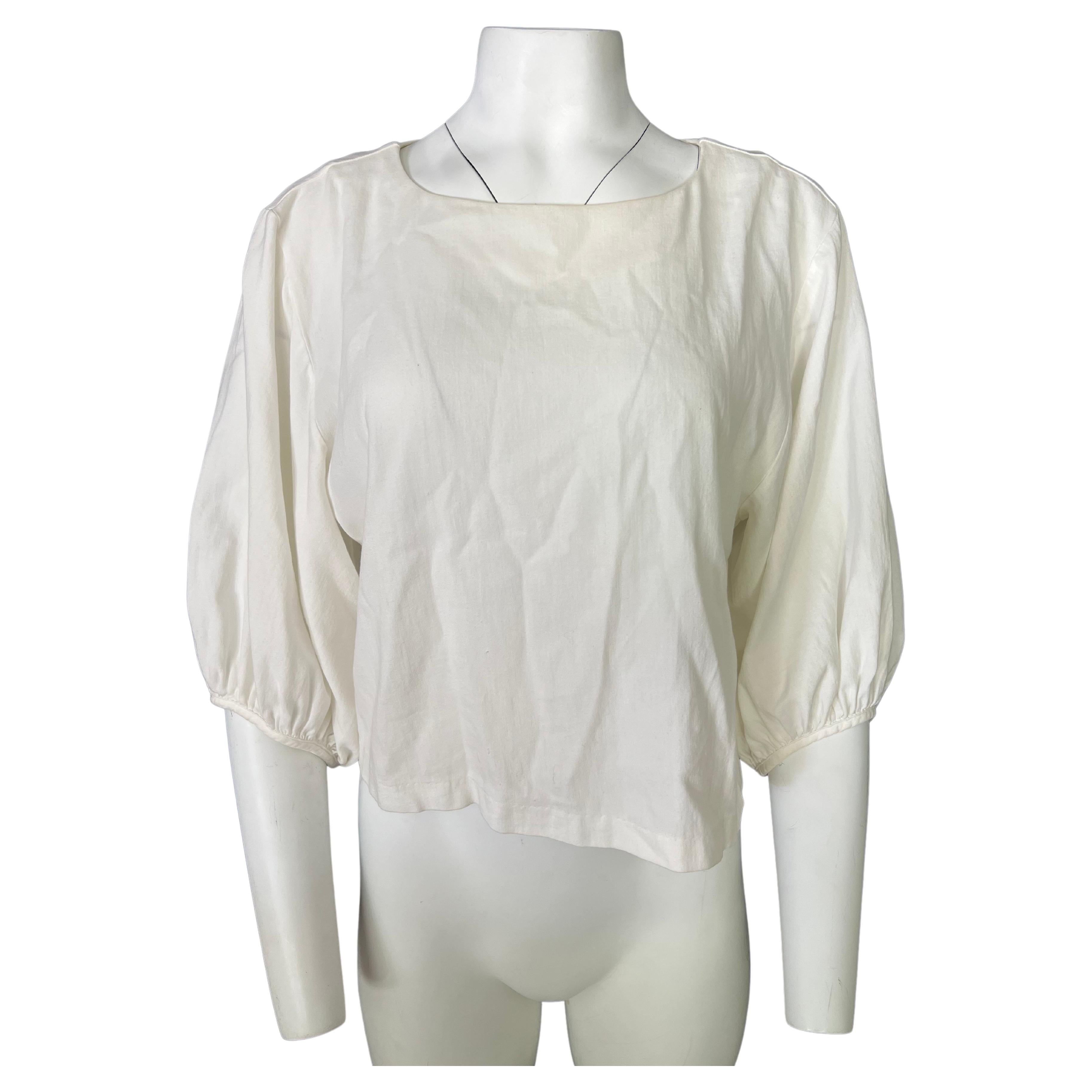 Antipast White Cotton Blouse Top, Size 2  For Sale