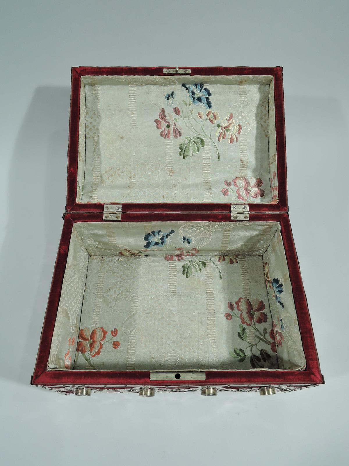 19th Century Antiquarian Heirloom Casket with Miniature Watercolor Portraits