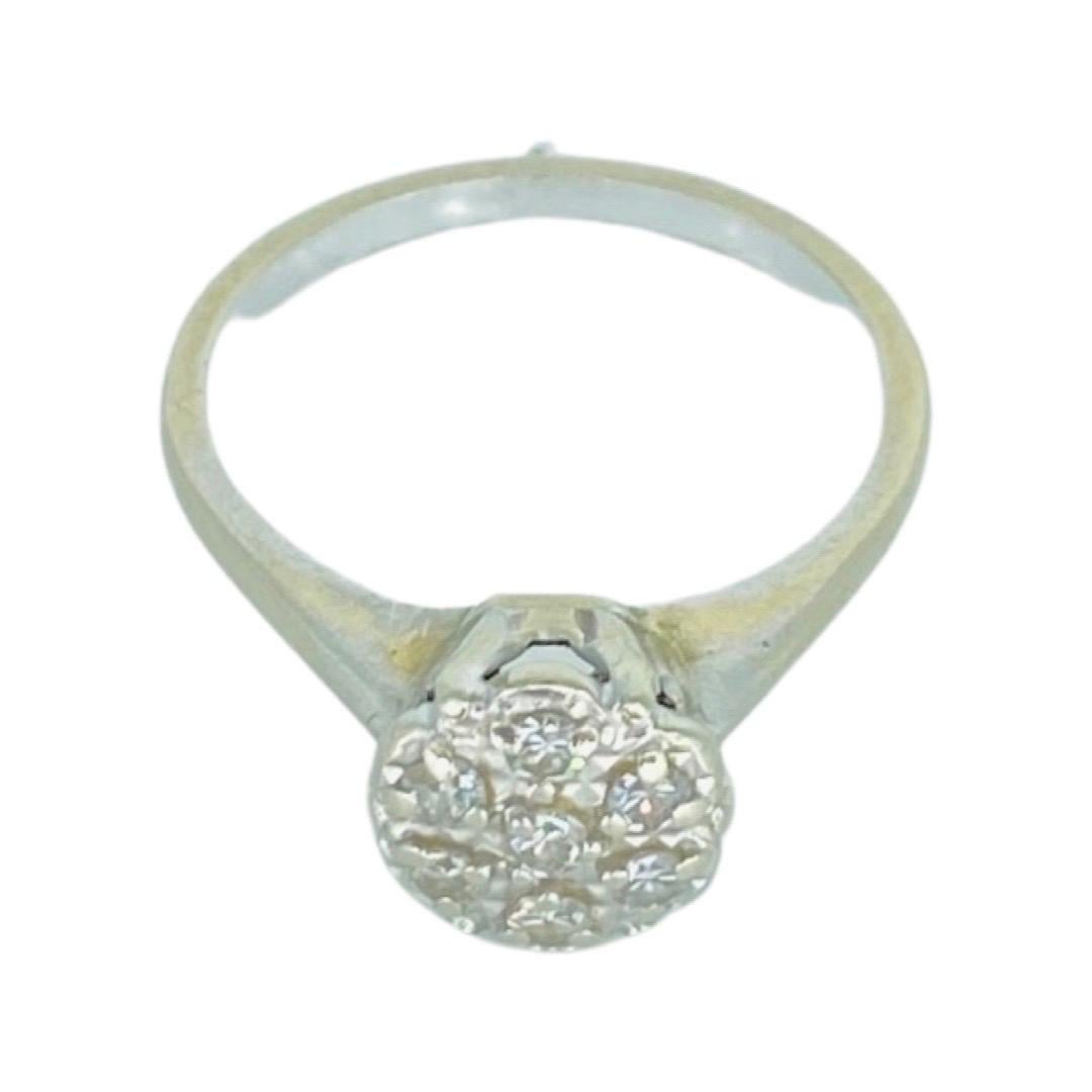 Women's or Men's Antique 0.15 Total Carat Weight Single Cut Diamonds Cluster Ring For Sale