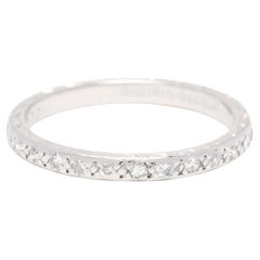 Retro 0.15ctw Diamond Wedding Band, Platinum, Antique Platinum