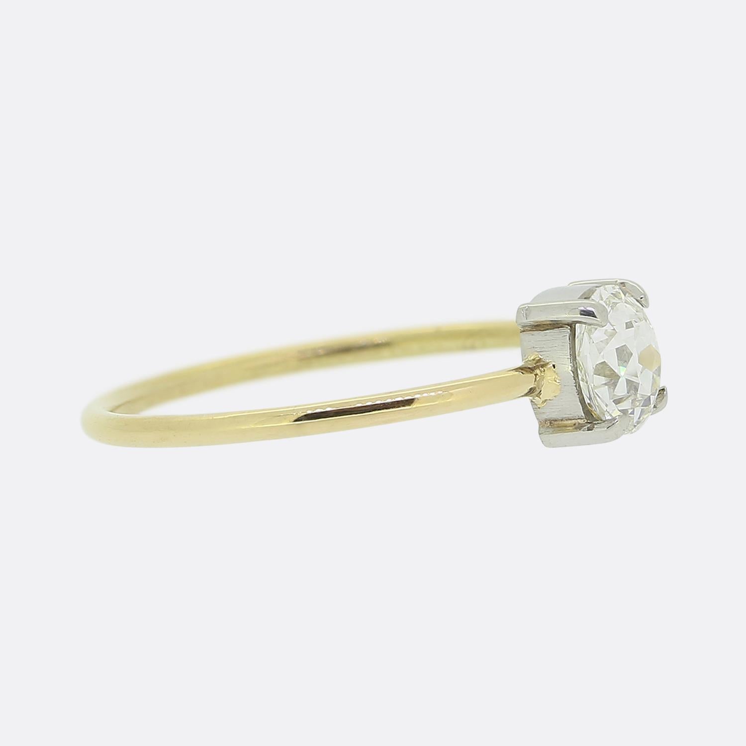 Antiker 0.22 Karat Diamant Solitär-Ring (Alteuropäischer Brillantschliff) im Angebot