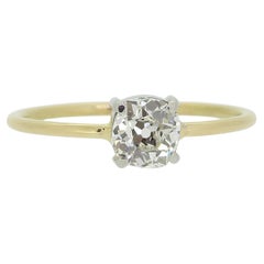 Anello antico con diamante solitario da 0.22 carati